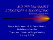 AUBURN UNIVERSITY BUDGETING
