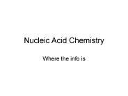 Nucleic Acid Chemistry