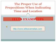 IELTS Training - Prepositions
