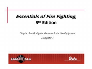 Essentials of Fire Fighting,