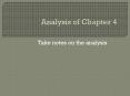 Analysis of Chapter 4 PowerPoint PPT Presentation