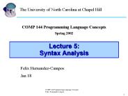 COMP 144 Programming Language Concepts