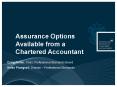 Assurance Options Available from a Chartered Accountant PowerPoint PPT Presentation