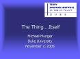 The Thing PowerPoint PPT Presentation