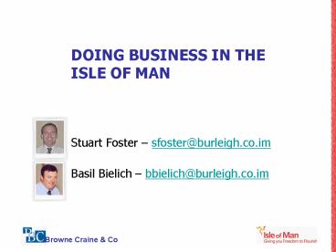 DOING BUSINESS IN THE