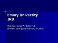 Emory University IRB PowerPoint PPT Presentation
