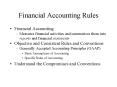 Financial Accounting Rules PowerPoint PPT Presentation
