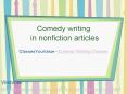 Comedy Writing Classes PowerPoint PPT Presentation