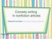 Comedy Writing Classes