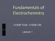 Fundamentals of Electrochemistry