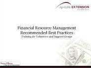 Financial Resource Management