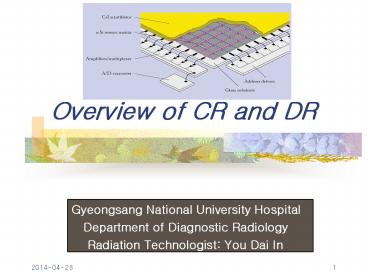 Overview of CR and DR