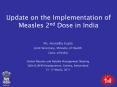 Update on the Implementation of Measles 2nd Dose in India PowerPoint PPT Presentation