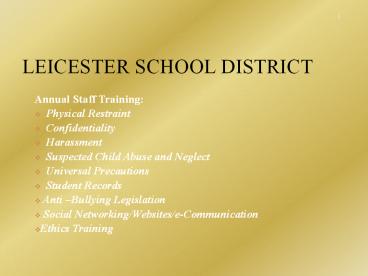 Leicester School District