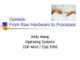 Genesis:  From Raw Hardware to Processes PowerPoint PPT Presentation