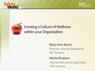 Creating a Culture of Wellness within your Organization