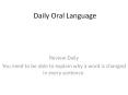 Daily Oral Language PowerPoint PPT Presentation