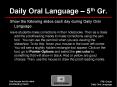 Daily Oral Language  PowerPoint PPT Presentation