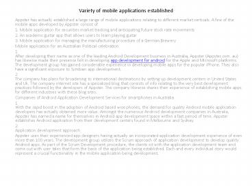 apple iphone application development