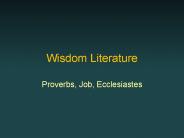Wisdom Literature