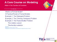 A Core Course on Modeling