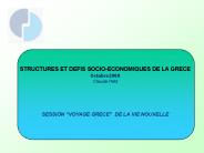 STRUCTURES ET DEFIS SOCIO-ECONOMIQUES DE LA GRECE