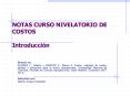 NOTAS CURSO NIVELATORIO DE COSTOS Introducci PowerPoint PPT Presentation