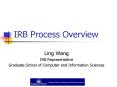 IRB Process Overview PowerPoint PPT Presentation