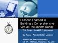 Lessons Learned in Building a Comprehensive Virtual Documents Room PowerPoint PPT Presentation