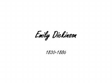 Emily Dickinson