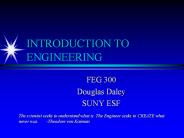 INTRODUCTION TO ENGINEERING