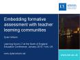 Embedding formative assessment with teacher learning communities PowerPoint PPT Presentation