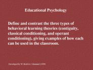 Behavioral Theories