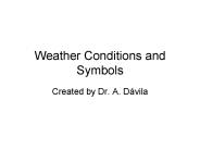 Weather Conditions and Symbols