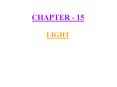 CHAPTER - 15 LIGHT PowerPoint PPT Presentation