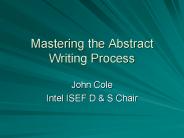 Mastering the Abstract Writing Process