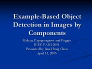 Example-Based Object Detection in Images by Components