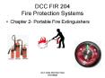 DCC FIR 204 Fire Protection Systems PowerPoint PPT Presentation