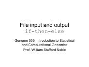 File input and output if-then-else