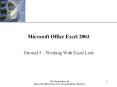 New Perspectives on Microsoft Office Excel 2003, Second Edition- Tutorial 5 PowerPoint PPT Presentation