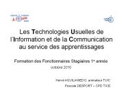 Les Technologies Usuelles de l