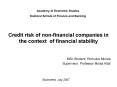 Credit risk of non-financial companies in the context of financial stability PowerPoint PPT Presentation