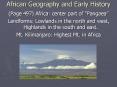African Geography and Early History PowerPoint PPT Presentation