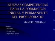 NUEVAS COMPETENCIAS PARA LA FORMACI