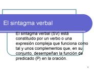 El sintagma verbal