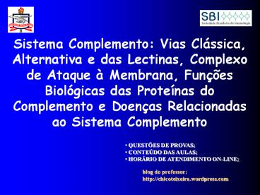 Sistema Complemento: Vias Cl