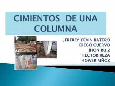 CIMIENTOS DE UNA COLUMNA