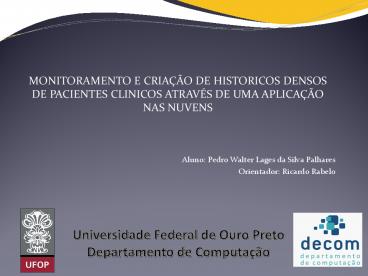 MONITORAMENTO E CRIA