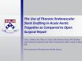 The Use of Thoracic Endovascular Stent Grafting in Acute Aortic Tragedies as Compared to Open Surgical Repair PowerPoint PPT Presentation