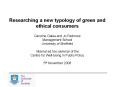 Researching a new typology of green and ethical consumers PowerPoint PPT Presentation